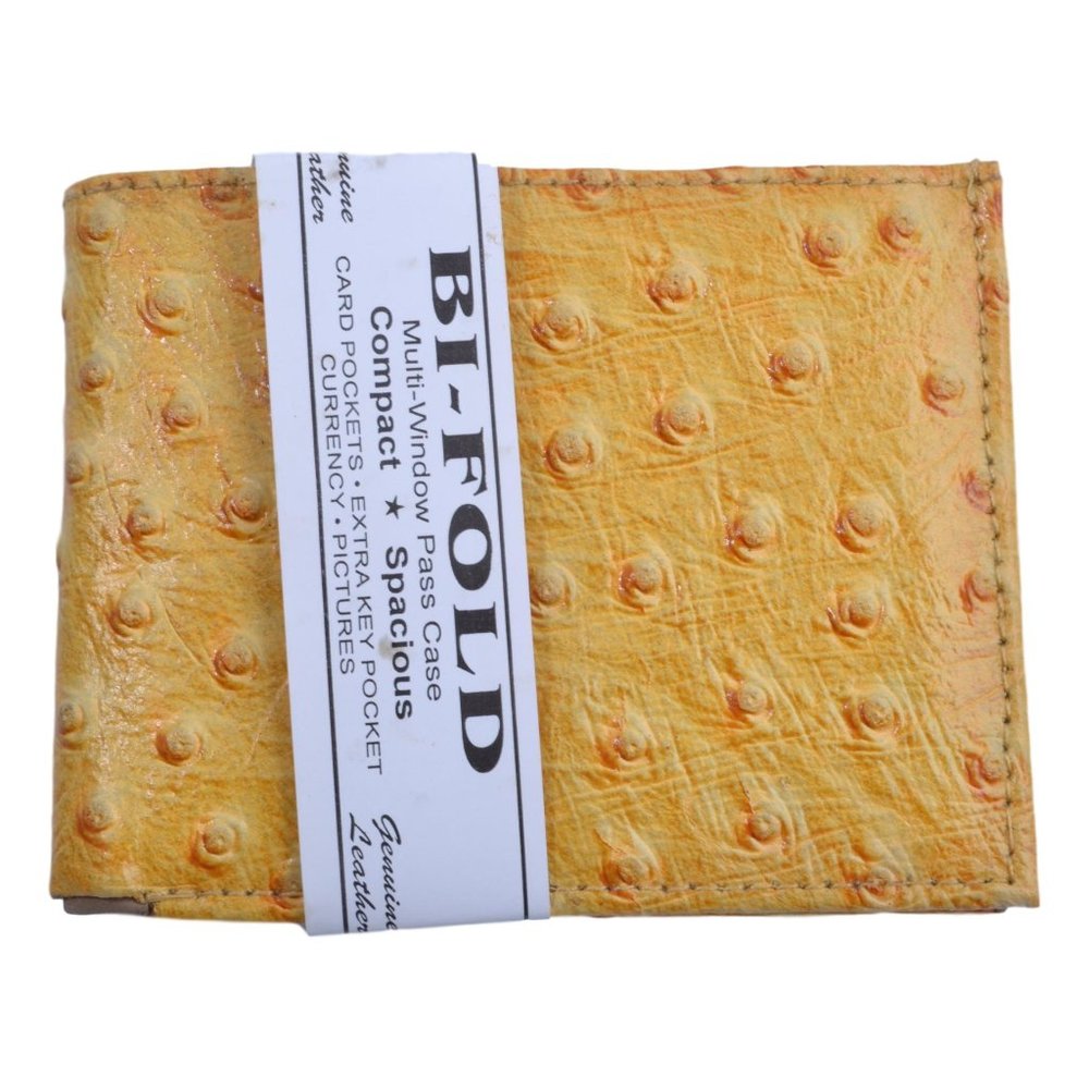 Genuine Handcrafted Faux Ostrich Leather Billfold